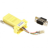 Black Box DB9 Male to RJ45F Modular Adapter Kit with Thumbscrews Yellow FA4509M-YE