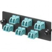 Panduit Opticom FAP8WAQDLCZ Network Patch Panel - 8 Port(s) - 8 x Duplex - Black, Aqua - TAA Compliance FAP8WAQDLCZ