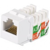 Black Box GigaTrue2 Network Connector - 1 Pack - 1 x RJ-45 Female, 1 x 110-punchdown - White - TAA Compliant - TAA Compliance FMT639-R3