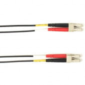 Black Box Fiber Optic Duplex Patch Network Cable - 32.80 ft Fiber Optic Network Cable for Network Device - First End: 2 x LC Male Network - Second End: 2 x LC Male Network - 10 Gbit/s - Patch Cable - OFNP - 50/125 &micro;m - Black - TAA Compliant FOCM