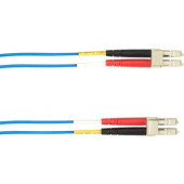 Black Box 3-m, LC-LC, 50-Micron, Multimode, Plenum, Blue Fiber Optic Cable - 9.84 ft Fiber Optic Network Cable for Network Device - First End: 2 x LC Male Network - Second End: 2 x LC Male Network - Patch Cable - Blue FOCMP50-003M-LCLC-BL