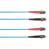 Black Box 5-m, ST-ST, 62.5-Micron, Multimode, Plenum, Blue Fiber Optic Cable - 16.40 ft Fiber Optic Network Cable for Network Device - First End: 2 x ST Male Network - Second End: 2 x ST Male Network - Patch Cable - Blue FOCMP62-005M-STST-BL