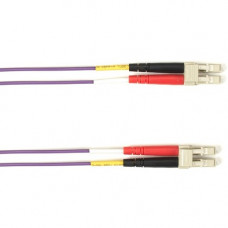 Black Box Fiber Optic Duplex Patch Network Cable - 98.40 ft Fiber Optic Network Cable for Network Device - First End: 2 x LC Male Network - Second End: 2 x LC Male Network - 10 Gbit/s - Patch Cable - LSZH - 50/125 &micro;m - Purple - TAA Compliant FOL