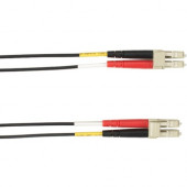 Black Box Duplex Fiber Optic Patch Network Cable - 98.43 ft Fiber Optic Network Cable for Network Device - First End: 2 x LC Male Network - Second End: 2 x LC Male Network - 1.25 GB/s - Patch Cable - 50/125 &micro;m - Black - TAA Compliant FOCMR10-030