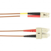 Black Box Fiber Optic Duplex Patch Network Cable - 6.50 ft Fiber Optic Network Cable for Network Device - First End: 2 x SC Male Network - Second End: 2 x LC Male Network - 10 Gbit/s - Patch Cable - LSZH - 62.5/125 &micro;m - Brown - TAA Compliant FOL