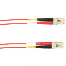 Black Box Fiber Optic Duplex Patch Network Cable - 16.40 ft Fiber Optic Network Cable for Network Device - First End: 2 x LC Male Network - Second End: 2 x LC Male Network - 10 Gbit/s - Patch Cable - LSZH - 50/125 &micro;m - Red - TAA Compliant FOLZHM