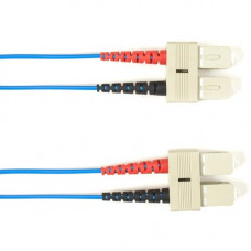 Black Box Fiber Optic Duplex Patch Network Cable - 3.20 ft Fiber Optic Network Cable for Network Device - First End: 2 x SC Male Network - Second End: 2 x SC Male Network - 10 Gbit/s - Patch Cable - OFNP - 50/125 &micro;m - Blue - TAA Compliant FOCMP1