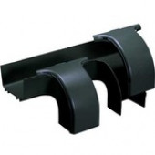 Panduit FiberRunner&reg; Dual Downspout - Black - Polycarbonate - TAA Compliance FRDDS6X4LBL