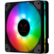 RIOTORO Quiet Storm RGB 120.0 mm Fan - 1 x 120 mm - 1500 rpm - 1 x 54.5 CFM - 27.6 dB(A) Noise - Hydraulic Bearing - 4-pin PWM - RGB LED - Rubber FRGB-QS120