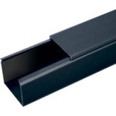 Panduit Solid Wall Raceway - Black - 6 Pack - TAA Compliance FS1X1BL6