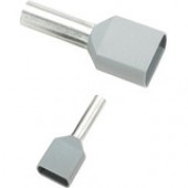 Panduit Electric Wire Ferrule - 100 - Gray - Polypropylene, Copper, Polypropylene - TAA Compliance FTD81-12-C