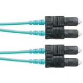 Panduit Fiber Optic Duplex Network Cable - 111.55 ft Fiber Optic Network Cable for Network Device - First End: 2 x SC Male Network - Second End: 2 x SC Male Network - Patch Cable - 50/125 &micro;m - Aqua - 1 Pack - TAA Compliance FX23PSNSNSNM034