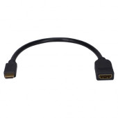 Qvs High Speed HDMI Female to Mini HDMI Male Digital A/V HD Camera Conversion Cable - 10" HDMI A/V Cable for Audio/Video Device, TV, Camcorder - First End: 1 x HDMI (Type A) Female Digital Audio/Video - Second End: 1 x HDMI (Mini Type C) Male Digital