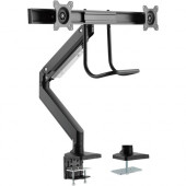 Amer Mounting Arm for Curved Screen Display, Flat Panel Display - 32" Screen Support - 35.27 lb Load Capacity - Steel, Aluminum, Plastic - Matte Black HYDRA2HD1B