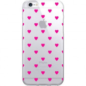 CENTON OTM Classic Prints Clear Phone Case, Dotty Magenta Hearts - For iPhone 6, iPhone 6S Plus - Dotty Magenta Hearts IP6V1CLR-CLS-09