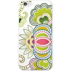 CENTON OTM iPhone 6 White Glossy Case Paisley Collection, Green - For Apple iPhone 6 Smartphone - Paisley - White, Green - Glossy IP6V1WG-PAI-02