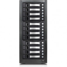 Istarusa RAIDage JAGE9BT12HDSL Drive Enclosure 12Gb/s SAS, SATA/600 - Mini-SAS HD Host Interface Tower - Black, Silver - Hot Swappable Bays - 12 x HDD Supported - 12 x 2.5"/3.5" Bay - Steel JAGE9BT12HDSL