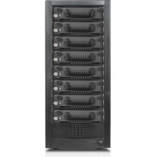 Istarusa RAIDage JAGE9BT8HD-TG Drive Enclosure 12Gb/s SAS, SATA/600 - Mini-SAS HD Host Interface Tower - Black - Hot Swappable Bays - 8 x HDD Supported - 8 x 2.5"/3.5" Bay - Steel JAGE9BT8HD-TG