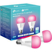 TP-Link Kasa Smart Wi-Fi Bulb Multicolor - 11 W - 60 W Incandescent Equivalent Wattage - 1000 lm - A19 Size - Multicolor Light Color - 4040.3&deg;F (2226.8&deg;C), 11240.3&deg;F (6226.8&deg;C) Color Temperature - Alexa, Google Assistant Su