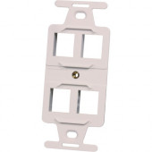 Legrand Group Ortronics 106 Frame, Keystone, 4 Hole, Fog White - 4 x Total Number of Socket(s) - 1-gang - Fog White - Plastic KS106S4