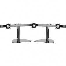 Milestone Av Technologies Chief Widescreen Triple Horizontal Table Stand KTP325B - Stand for 3 LCD displays - steel - black - screen size: 10"-24" - desktop - TAA Compliance KTP325B