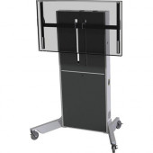 Video Furniture International VFI LFT7000 Mobile Height Adjustable Stand - Up to 55" Screen Support - 280 lb Load Capacity - 72" Height x 46" Width x 35" Depth - Floor - Metal - Light Gray, Shark Gray LFT7000-CS55