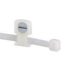 PANDUIT Low Profile Cable Tie Mount - Natural - 100 Pack - TAA Compliance LPMM-S5-C