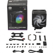 Cooler Master MasterAir MA612 Stealth ARGB - 4.72" Maximum Fan Diameter - 463.8 gal/min Maximum Airflow - 1800 rpm - 27 dB(A) Noise - Air Cooler - 4-Pin (PWM) - Socket R4 LGA-2066, Socket LGA 2011-v3, Socket R LGA-2011, Socket LGA-1200, Socket B LGA-