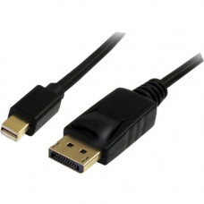 Startech.Com 3 ft Mini DisplayPort to DisplayPort 1.2 Adapter Cable M/M - DisplayPort 4k - DisplayPort Male Digital Audio/Video - Mini DisplayPort Male Digital Audio/Video - 3ft - Black - RoHS Compliance MDP2DPMM3