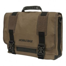 Mobile Edge ECO Carrying Case Rugged (Messenger) for 14" MacBook Pro - Olive - Cotton Canvas - Shoulder Strap, Clip - 10.5" Height x 15.5" Width x 4" Depth MEUME9