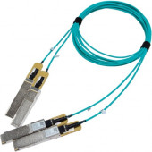 MELLANOX LinkX Fiber Optic Splitter Network Cable - 9.84 ft Fiber Optic Network Cable for Network Device, Switch - First End: 2 x QSFP56 Male Network - Second End: 2 x QSFP56 Male Network - 25 GB/s - Splitter Cable - Aqua MFS1S90-H003E