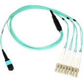 Axiom Fiber Optic Network Cable - 49.21 ft Fiber Optic Network Cable for Network Device - First End: 1 x MTP/MPO Female Network - Second End: 8 x LC Male Network - 50/125 &micro;m - Aqua MP8LCOM3R15M-AX