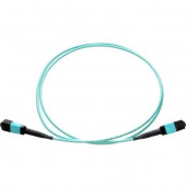 Axiom MPO Female to MPO Female OM3 50/125 Cable - 1.64 ft Fiber Optic Network Cable for Network Device, Backplane - First End: 2 x MTP/MPO Female Network - Second End: 2 x MTP/MPO Female Network - OFNP, Plenum - 50/125 &micro;m - Aqua - 1 Pack MPOFFOM