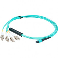 AddOn 3m Juniper Networks MTP-4LC-M3M Compatible MPO (Female) to 8xLC (Male) 8-strand Aqua OM3 Fiber Fanout Cable - 100% compatible and guaranteed to work - TAA Compliance MTP-4LC-M3M-AO