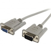 Startech.Com 10 ft Straight Through Serial Cable - M/F - DB-9 Male Serial - DB-9 Female Serial - 10ft - Gray MXT10010