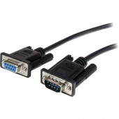 Startech.Com 3m Black Straight Through DB9 RS232 Serial Cable - M/F - 9.84 ft Serial Data Transfer Cable - First End: 1 x DB-9 Male Serial - Second End: 1 x DB-9 Female Serial - Extension Cable - Shielding - 28 AWG - Black - 1 Pack - RoHS Compliance MXT10