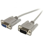 Startech.Com 3 ft Straight Through Serial Cable - DB9 M/F - 3 ft Serial Data Transfer Cable - First End: 1 x DB-9 Male Serial - Second End: 1 x DB-9 Female Serial - Extension Cable - Shielding - Gray - 1 Pack - RoHS Compliance MXT1003