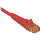 Tripp Lite 3ft Cat5e / Cat5 Snagless Molded Patch Cable RJ45 M/M Orange 3&#39;&#39; - 3 ft Category 5e Network Cable for Network Device - First End: 1 x RJ-45 Male Network - Second End: 1 x RJ-45 Male Network - 1 Gbit/s - Patch Cable - Orange - Ro