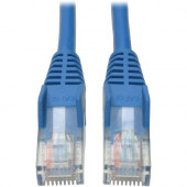 Tripp Lite 100ft Cat5e Cat5 Snagless Molded Patch Cable RJ45 M/M Blue 100&#39;&#39; - 100 ft Category 5e Network Cable for Network Device - First End: 1 x RJ-45 Male Network - Second End: 1 x RJ-45 Male Network - Patch Cable - Blue - RoHS, TAA Com