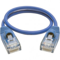 Tripp Lite 1ft Cat5e Cat5 Snagless Molded Slim UTP Patch Cable RJ45 M/M Blue 1&#39;&#39; - 1 ft Category 5e Network Cable for Network Device, Switch, Router, Server, Modem, Printer - First End: 1 x RJ-45 Male Network - Second End: 1 x RJ-45 Male N