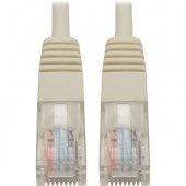 Tripp Lite Cat5e 350 MHz Molded UTP Patch Cable (RJ45 M/M), White, 15 ft. - 15 ft Category 5e Network Cable for Computer, Server, Printer, Photocopier, Router, Blu-ray Player, Switch - First End: 1 x RJ-45 Male Network - Second End: 1 x RJ-45 Male Network