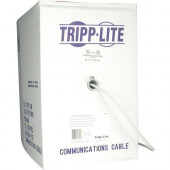 Tripp Lite 1000ft PVC CMR CAT5E CAT5 SOLID UTP BULK CABLE WHITE 1000&#39;&#39; - 1000 ft Category 5e Network Cable for Network Device - Bare Wire - Bare Wire - White - TAA Compliance N022-01K