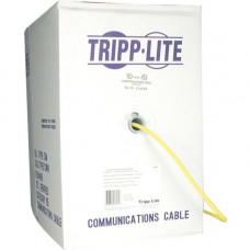 Tripp Lite 1000ft Cat5 / Cat5e Bulk Cable Solid Core CMR PVC Yellow 1000&#39;&#39; - Category 5e for Network Device, Patch Panel, Switch, Router - 128 MB/s - 1000 ft - 1 x Bare Wire - 1 x Bare Wire - Yellow - TAA Compliance N022-01K-YW