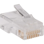 Tripp Lite RJ45 for Solid / Standard Conductor 4-Pair Cat5e Cat5 Cable 100 Pack - 100 Pack - 1 x RJ-45 Male - RoHS Compliance N030-100