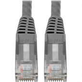 Tripp Lite Cat6 GbE Snagless Molded Patch Cable UTP Gray RJ45 M/M 6in 6" - Category 6 for Network Device, Network Adapter, Router, Server, Modem, Hub, Switch - 128 MB/s - Patch Cable - 5.91" - 1 x RJ-45 Male Network - 1 x RJ-45 Male Network - Go