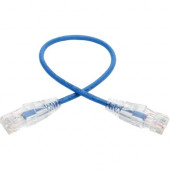 Tripp Lite 1ft Cat6 Gigabit Snagless Molded Slim UTP Patch Cable RJ45 M/M Blue 1&#39;&#39; - 1 ft Category 6e Network Cable for Network Device, Switch, Router, Server, Modem, Printer, Computer - First End: 1 x RJ-45 Male Network - Second End: 1 x 