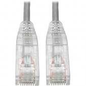 Tripp Lite Cat6 UTP Patch Cable (RJ45) - M/M, Gigabit, Snagless, Molded, Slim, Gray, 2 ft. - 2 ft Category 6 Network Cable for Network Device, Printer, Photocopier, Router, Server, Computer, Modem, Switch, Workstation - First End: 1 x RJ-45 Male Network -