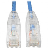 Tripp Lite Cat6 UTP Patch Cable (RJ45) - M/M, Gigabit, Snagless, Molded, Slim, Blue, 10 ft. - 10 ft Category 6 Network Cable for Network Device, Printer, Photocopier, Router, Server, Computer, Modem, Switch - First End: 1 x RJ-45 Male Network - Second End