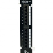 Tripp Lite 12-Port Cat6 Cat5 Patch Panel Wall Mount Vertical 110 RJ45 TAA - 12 x RJ-45 - TAA Compliance N250-012