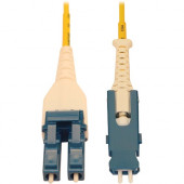 Tripp Lite N383L-02M 40/100/400G Singlemode 9/125 OS2 Fiber Cable, Yellow, 2 m (6.6 ft.) - 6.56 ft Fiber Optic Network Cable for Network Device, Transceiver, Patch Panel, Switch - First End: 2 x LC/UPC Network - Male - Second End: 2 x SN/UPC Network - Mal